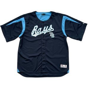 Tampa Bay Rays Retro Throwback Navy Blue Jersey MLB Dynasty Series 2XL
